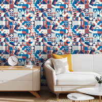 Adesivo Papel de Parede - Bauhaus Quadrados 1