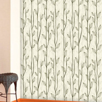 Adesivo Papel de Parede - Folhas Vintage