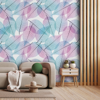 Adesivo Papel de Parede - Folhagem Aqua