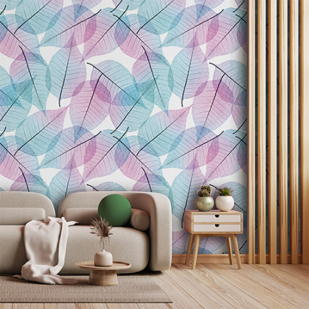 Adesivo Papel de Parede - Folhagem Aqua
