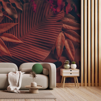 Adesivo Papel de Parede - Folhagem Bronze