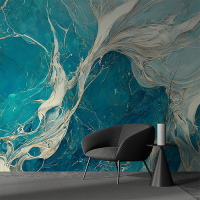 Adesivo Papel de Parede - Mármore Azul  