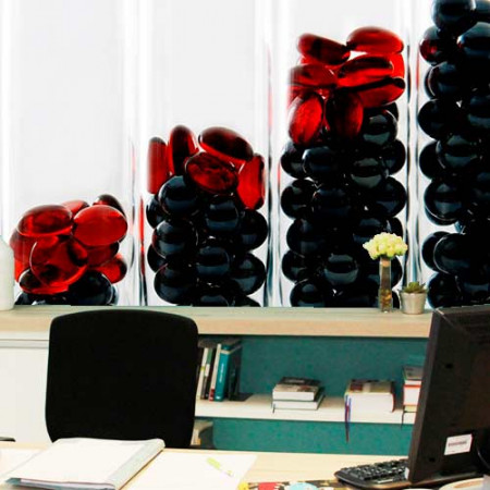 Painéis Fotográficos- Seixos vermelho e preto