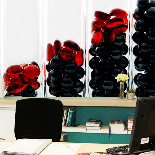 Painéis Fotográficos- Seixos vermelho e preto
