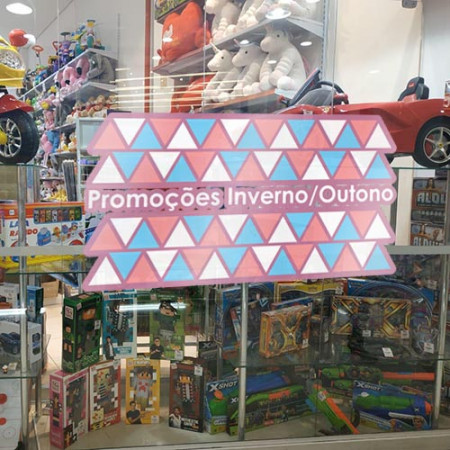 Adesivo de Vitrine - Inverno Outono - Promoção Inverno