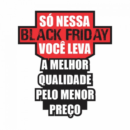 Adesivo de Vitrine - Black Friday - Só nessa Black