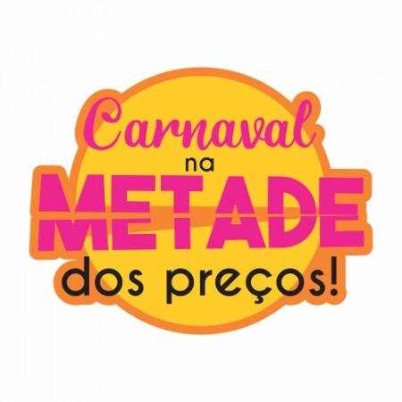 Adesivo de Vitrine - Carnaval - Metade dos Preços