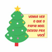 Adesivo de Vitrine - Natal - Papai Noel Deixou