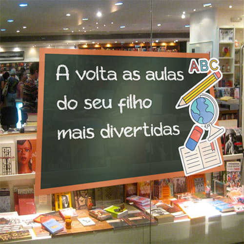 Adesivo de Vitrine - Volta às Aulas - Mais Divertidas