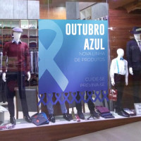 Adesivo de Vitrine - Novembro Azul - Painel Azul