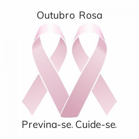 Adesivo de Vitrine - Outubro Rosa - Laço Unido