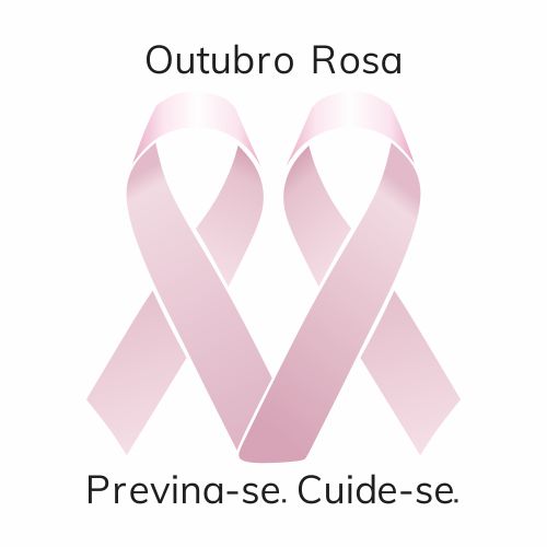 Adesivo de Vitrine - Outubro Rosa - Laço Unido