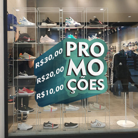 Adesivo de Vitrine - Promoção - Relevo