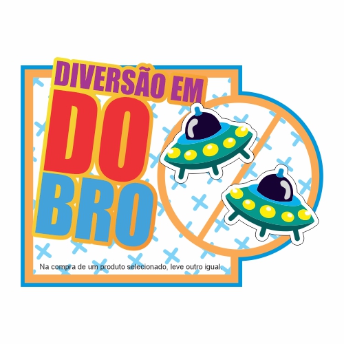 Adesivo de Vitrine - Infantil e Brinquedos - Diversão em Dobro