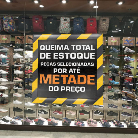 Adesivo de Vitrine - Moda - Queima Total