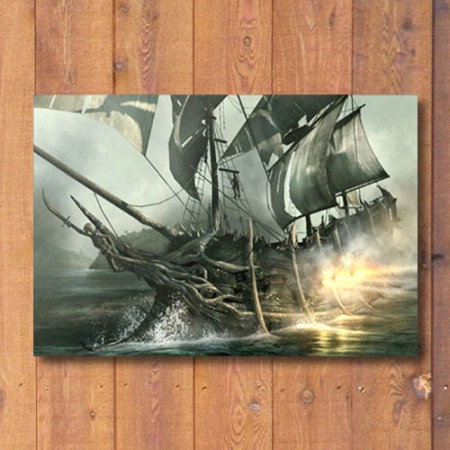 Quadrinho Decorativo - Navio Pirata