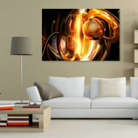 Quadro Decorativo - Esferas de vidro abstrato