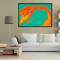 Quadro Decorativo - Crânio flamejante ilustração