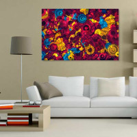 Quadro Decorativo - Flor metálico