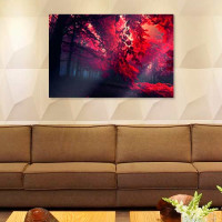 Quadro Decorativo - Ramos de floresta vermelha