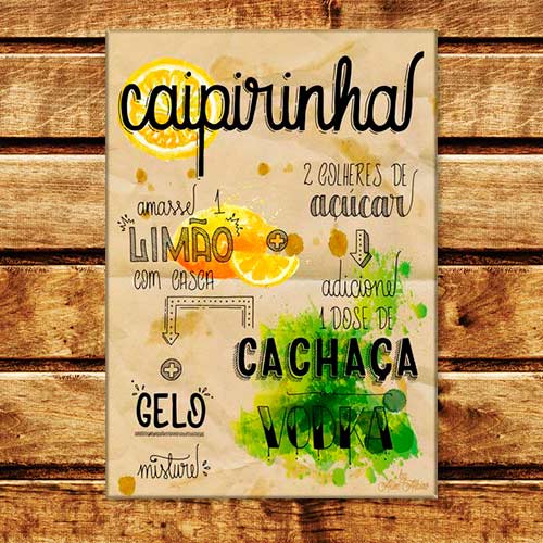 Quadro Decorativo -Caipirinha 