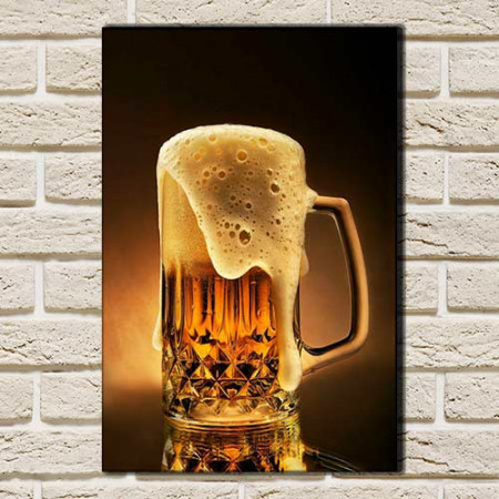 Quadro Decorativo -Caneca cerveja espumante
