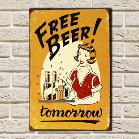 Quadro Decorativo -Free Beer!