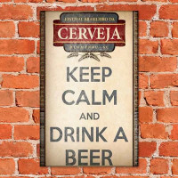 Quadro Decorativo -Keep Calm e beba cerveja