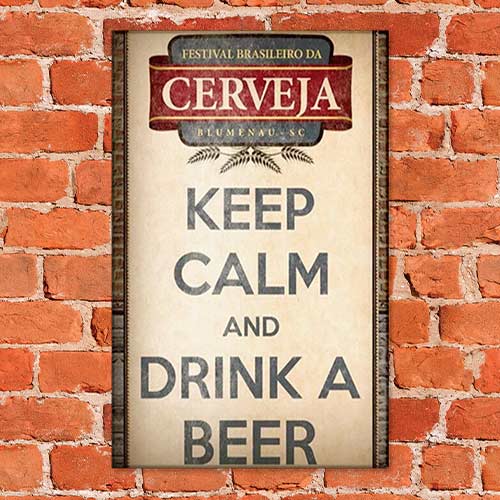 Quadro Decorativo -Keep Calm e beba cerveja