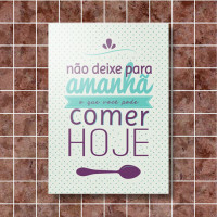 Quadrinho Decorativo - Comer Hoje