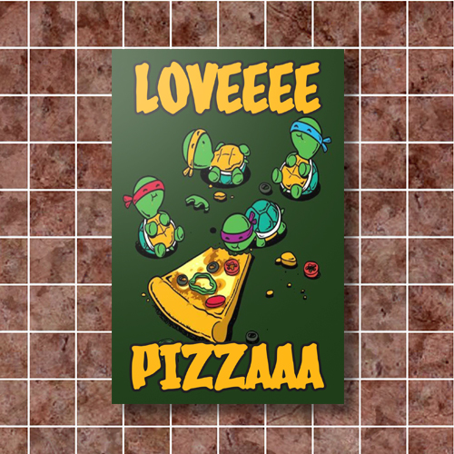 Quadrinho Decorativo - Love Pizza