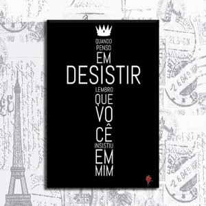 Quadrinho Decorativo - Jesus insistiu em mim