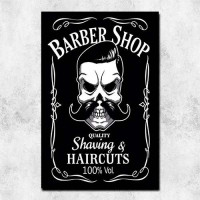 Quadro Decorativo - Barbershop Caveira Jack