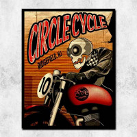 Quadro Decorativo - Barbershop circle cycle