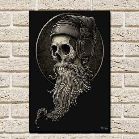 Quadro Decorativo - Barbershop cranio DJ
