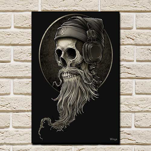 Quadro Decorativo - Barbershop cranio DJ