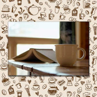 Quadrinho Decorativo - Cafeteria café com leitura