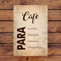 Quadrinho Decorativo - Café Para