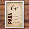Quadrinho Decorativo - Café Para
