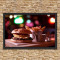 Quadro Decorativo - Lanche hamburger com fritas