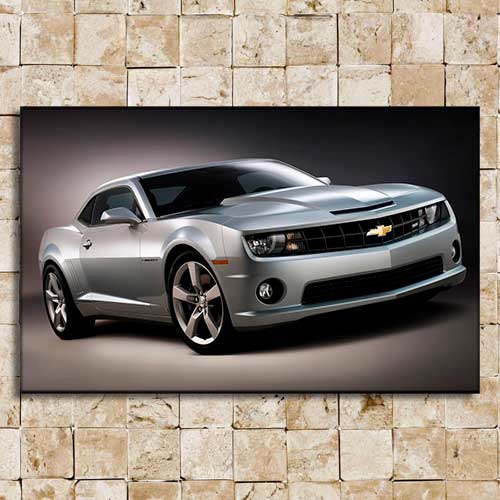 Quadro Decorativo - Camaro prata
