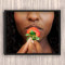 Quadro com fotos- Mulher com morango