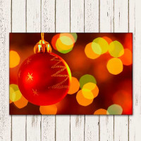 Quadro com fotos- Natal bola vermelha